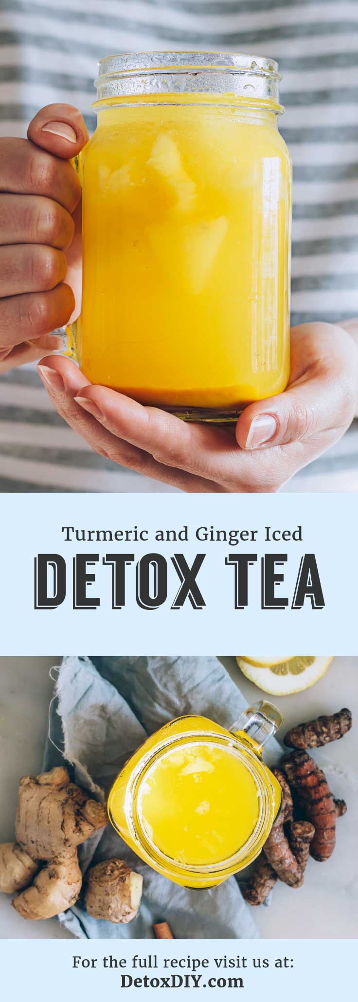 This iced turmeric and ginger detox tea is not only my favorite iced detox tea, but my favorite iced tea to drink in general! So refreshing and cleansing. Love this recipe.