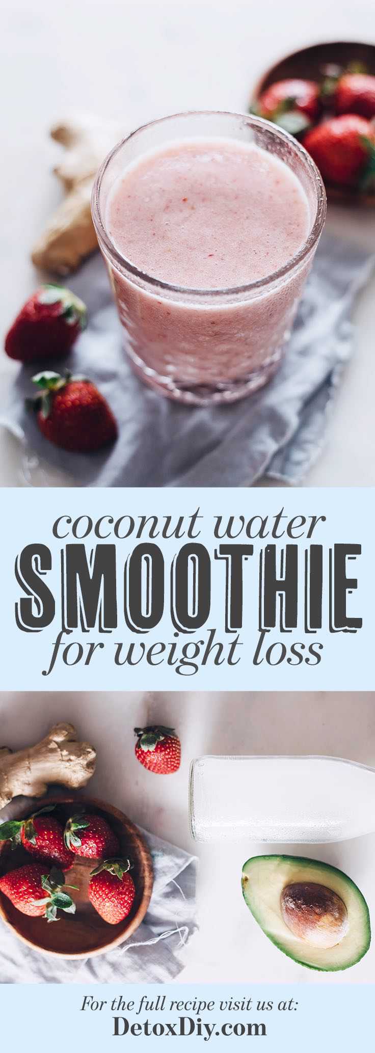 Coconut Water Green Tea Smoothie for Weight Loss Detox DIY